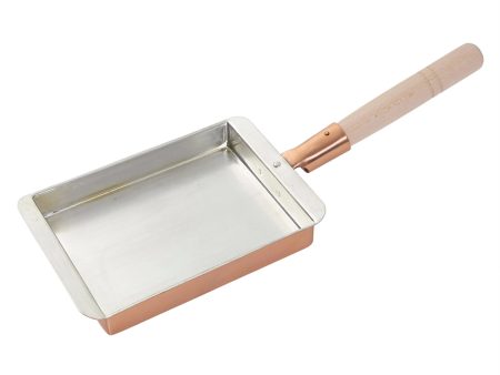 EBM Copper Rectangular Tamagoyaki Omelette Pan Kansai Style on Sale