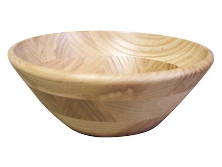 La Luz Kijihiki White Ash Salad Bowl with Round Edge For Discount