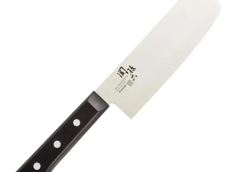 Seki Magoroku Wakatake Stainless Steel Nakiri Knife For Sale