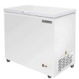 Bluelinetech BCF10FA 10 Cu Ft Chest Freezer White with Wire Storage Basket for Home, Kitchen, Garage, and Business Supply