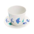 Harekutani Porcelain Blue Bird Cup & Saucer on Sale