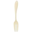 Wada Corporation Leaf Enameled Cutlery Dessert Fork (Ivory) For Sale