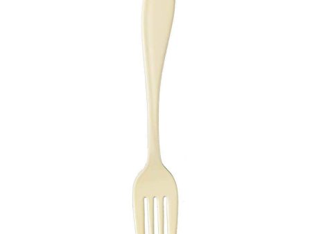 Wada Corporation Leaf Enameled Cutlery Dessert Fork (Ivory) For Sale