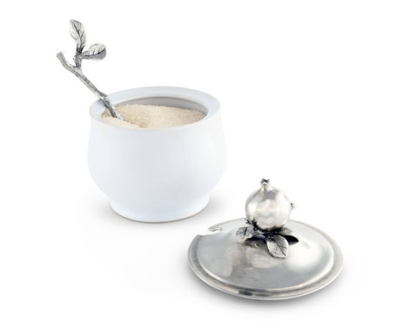 Pomegranate Sugar Bowl and Spoon Supply