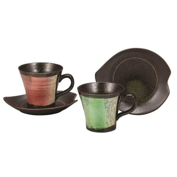 Kutani Ware Porcelain Paired Cups & Saucers Gindami Supply