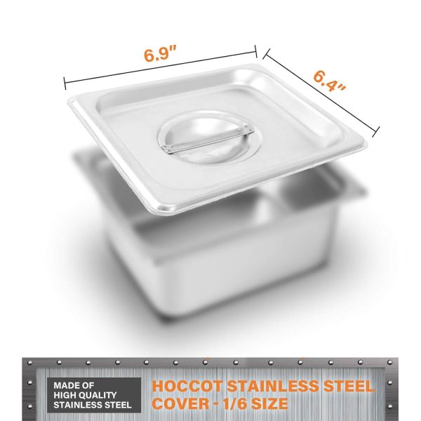 1 6 Size Hotel Pan 6 Packs, 2.6  Deep 304 Stainless Steel Steam Table Pan For Sale