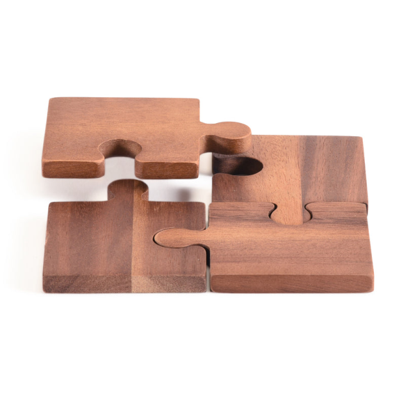 Puzzle Coaster Set of 4 Acacia Wood on Sale