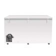 Bluelinetech 16 Cu Ft Large Chest Freezer White with Wire Storage Basket Not Automatic Defrosting Supply