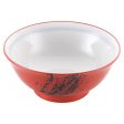 EBM Porcelain Red Glazed Ramen Noodle Soup Bowl Sale