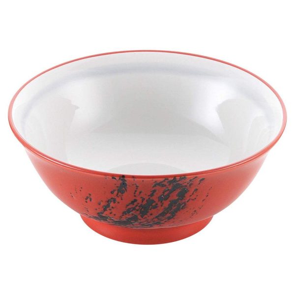 EBM Porcelain Red Glazed Ramen Noodle Soup Bowl Sale