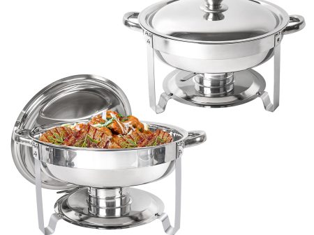 IMACONE Upgraded Chafing Dish Buffet Set of 2 Pack, 5QT Round Online Sale