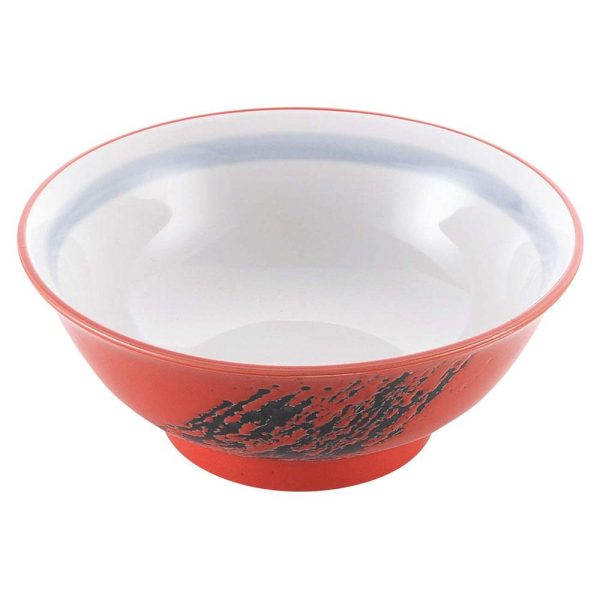 EBM Porcelain Red Glazed Ramen Noodle Soup Bowl Sale