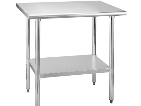 HOCCOT Stainless Steel Table for Prep & Work 24  X 36  inches with Adjustable Shelf For Sale