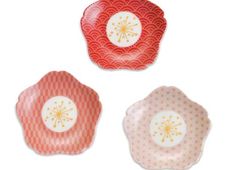 Harekutani Porcelain Sakura Plate Set (3 Plates) Online Hot Sale