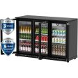 11.4 Cu.Ft Back Bar Cooler 53.2  W Beverage Refrigerator, 3 Low-E Glass Doors, Counter Height Bar Fridge, Commercial Display Refrigerator Anti-Fog, LED Light for Beer, Wine, Soft Drinks For Discount