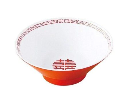 ENTEC Zuishou Melamine Double Happiness Ramen Noodle Bowl 1100ml on Sale