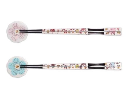 Harekutani Porcelain Paired Chopsticks & Chopstick Rests PK LBL Online Sale