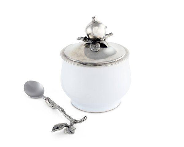 Pomegranate Sugar Bowl and Spoon Supply