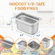 1 9 Size Hotel Pan 6 Packs, 2.6  Deep 304 Stainless Steel Steam Table Pan Discount