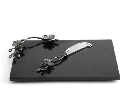 Black Orchid Cheese Board w  Knife Sale