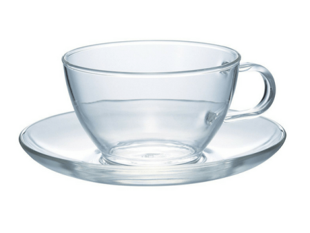 Hario Heat Resistant Glass Teacup & Saucer 230ml Online now