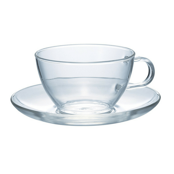 Hario Heat Resistant Glass Teacup & Saucer 230ml Online now