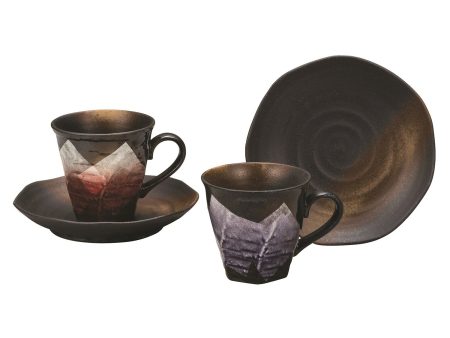 Kutani Ware Porcelain Paired Cups & Saucers Gindami Online now