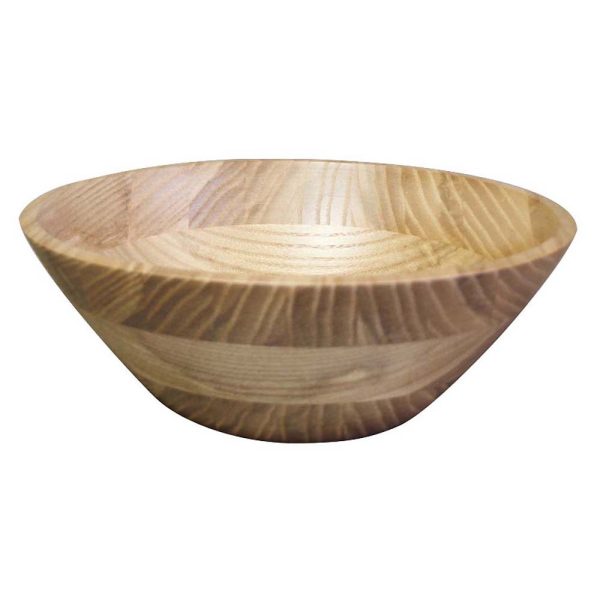 La Luz Kijihiki White Ash Salad Bowl with Flat Edge Sale