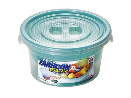 TAKEYA Zarucon Round Plastic Mesh Bowl with Lid 16L Sale