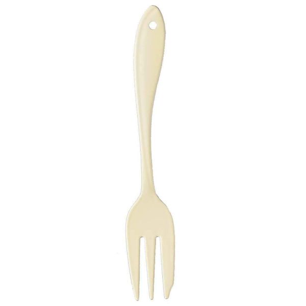 Wada Corporation Leaf Enameled Cutlery Cake Fork (Ivory) Supply