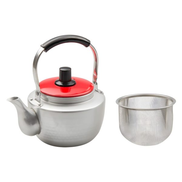 Maekawa Kinzoku Aluminum Kyusu Teapot Red with Tea Strainer on Sale