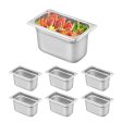 1 9 Size Hotel Pan 6 Packs, 2.6  Deep 304 Stainless Steel Steam Table Pan Discount