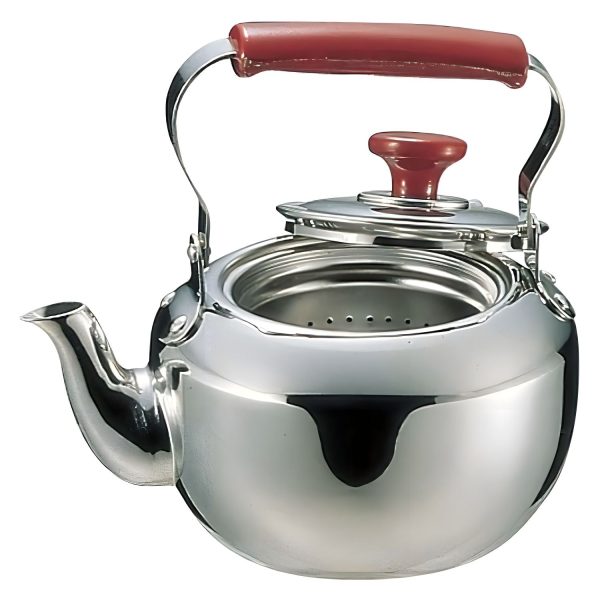 Gyokkodou Stainless Steel Kyusu Teapot with Tea Strainer on Sale