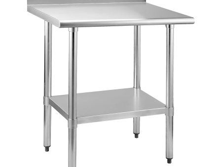 HOCCOT Stainless Steel Table for Prep & Work 24  X 30 、24  X 36 、24  X 48 、24  X 60  inches with Adjustable Shelf and Backsplash For Cheap