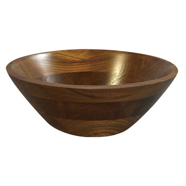 La Luz Kijihiki Zelkova Salad Bowl with Flat Edge Online Sale