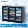 11.4 Cu.Ft Back Bar Cooler 53.2  W Beverage Refrigerator, 3 Low-E Glass Doors, Counter Height Bar Fridge, Commercial Display Refrigerator Anti-Fog, LED Light for Beer, Wine, Soft Drinks For Discount