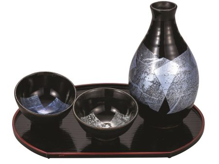 Kutani Ware Porcelain Sakeware Set With Serving Plate  Gindami Online now