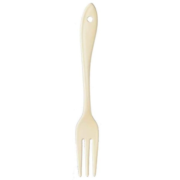 Wada Corporation Leaf Enameled Cutlery Cocktail Fork (Ivory) on Sale