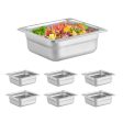 1 6 Size Hotel Pan 6 Packs, 2.6  Deep 304 Stainless Steel Steam Table Pan For Sale