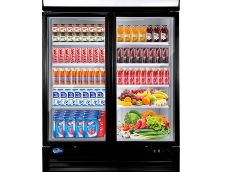 49 Cu. Ft Merchandiser Refrigerator Glass Door Commercial Beverage Refrigerators With LED Light Box For Cheap