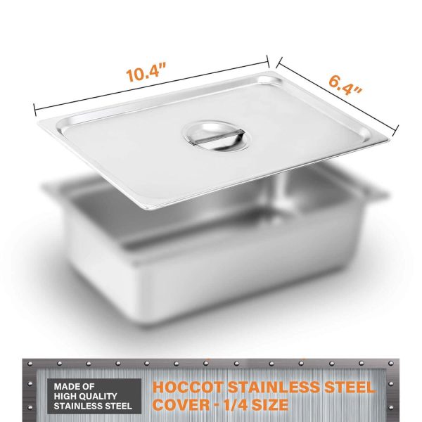 1 4 Size Hotel Pan 6 Packs, 6  Deep 304 Stainless Steel Steam Table Pan Online Sale