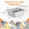 1 6 Size Hotel Pan 6 Packs, 2.6  Deep 304 Stainless Steel Steam Table Pan For Sale