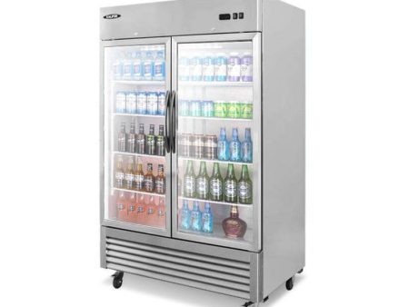 Double Glass Door Stainless Steel Reach-In Refrigerator 43 cu.ft. Online